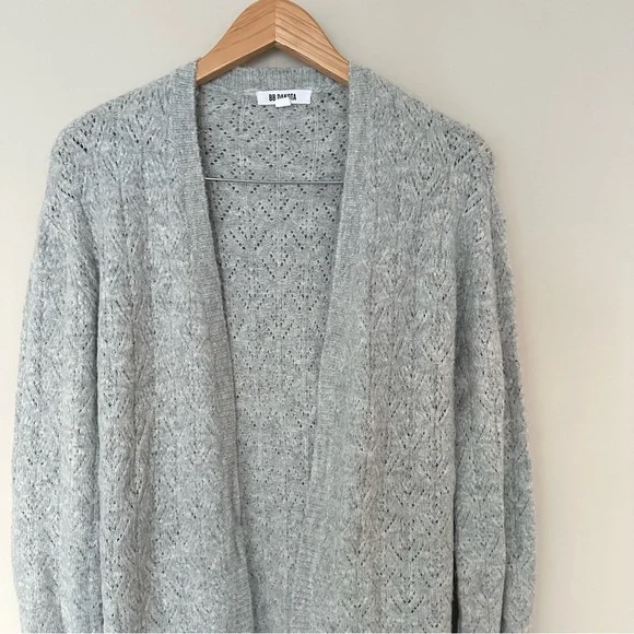 BB DAKOTA Gray Tie Tryin' Cardigan - Picture 9 of 10